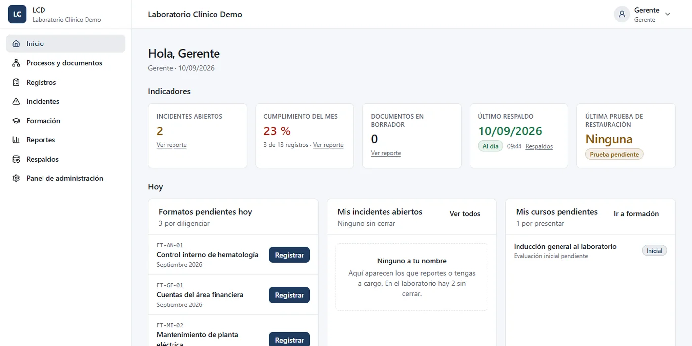 Captura de LabDocs · producto HCUBED